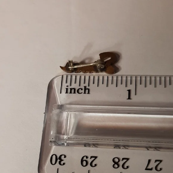 Sears Vintage 1950's Goldtone Script Micro Sized Pin - Picture 2 of 7